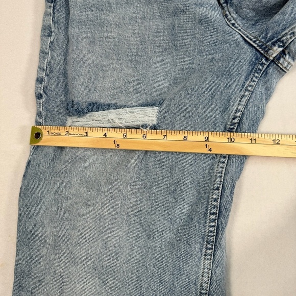 H+M Divided Jeans Womens Sz 10 Light Blue Mom Fit Button Fly Straight High Rise - Picture 10 of 12